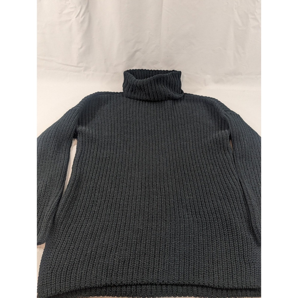 Abercrombie & Fitch Vintage Cable-Knit Turtleneck Sweater 100% Cotton Size M - Picture 3 of 8